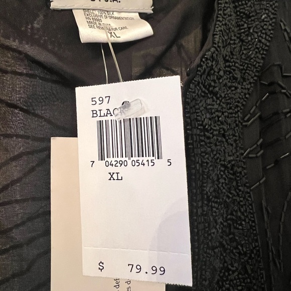 Beautiful NEW WITH TAGS Beaded Jacket XL Brilliante by JA - Picture 3 of 4